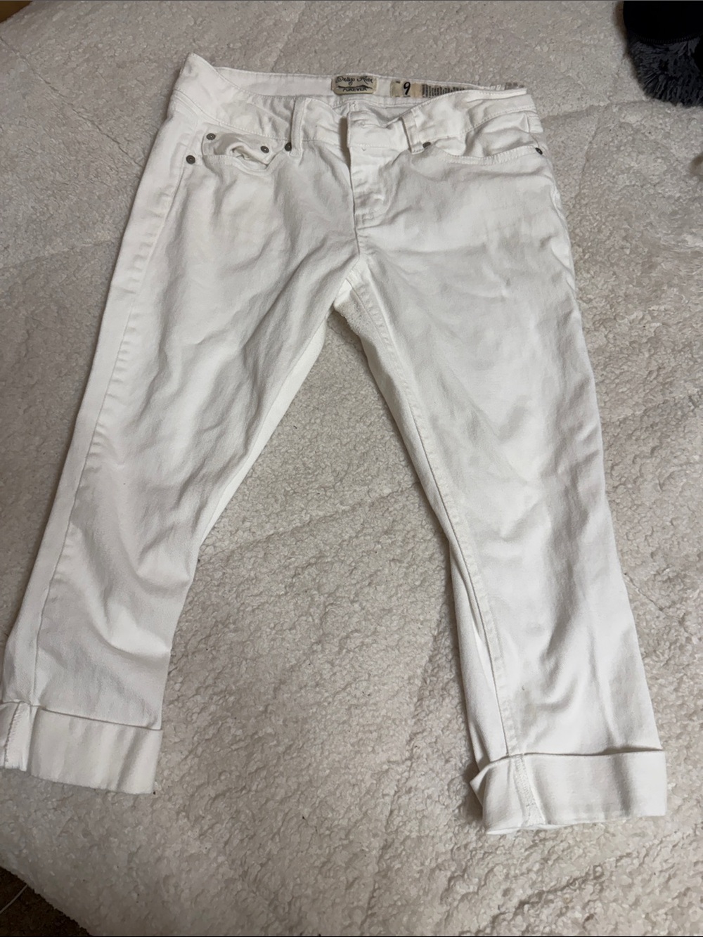 Indigo Rein White womens Capri Pants - Comfortable Everyday Bottoms